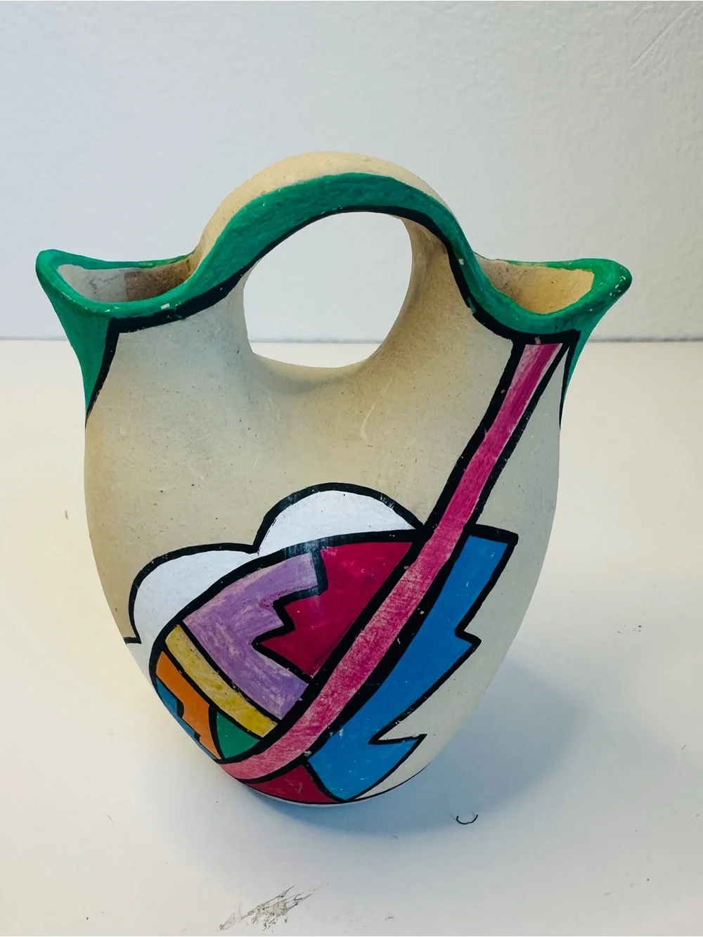 Native American Jemez Wedding Vase 6” Flaw